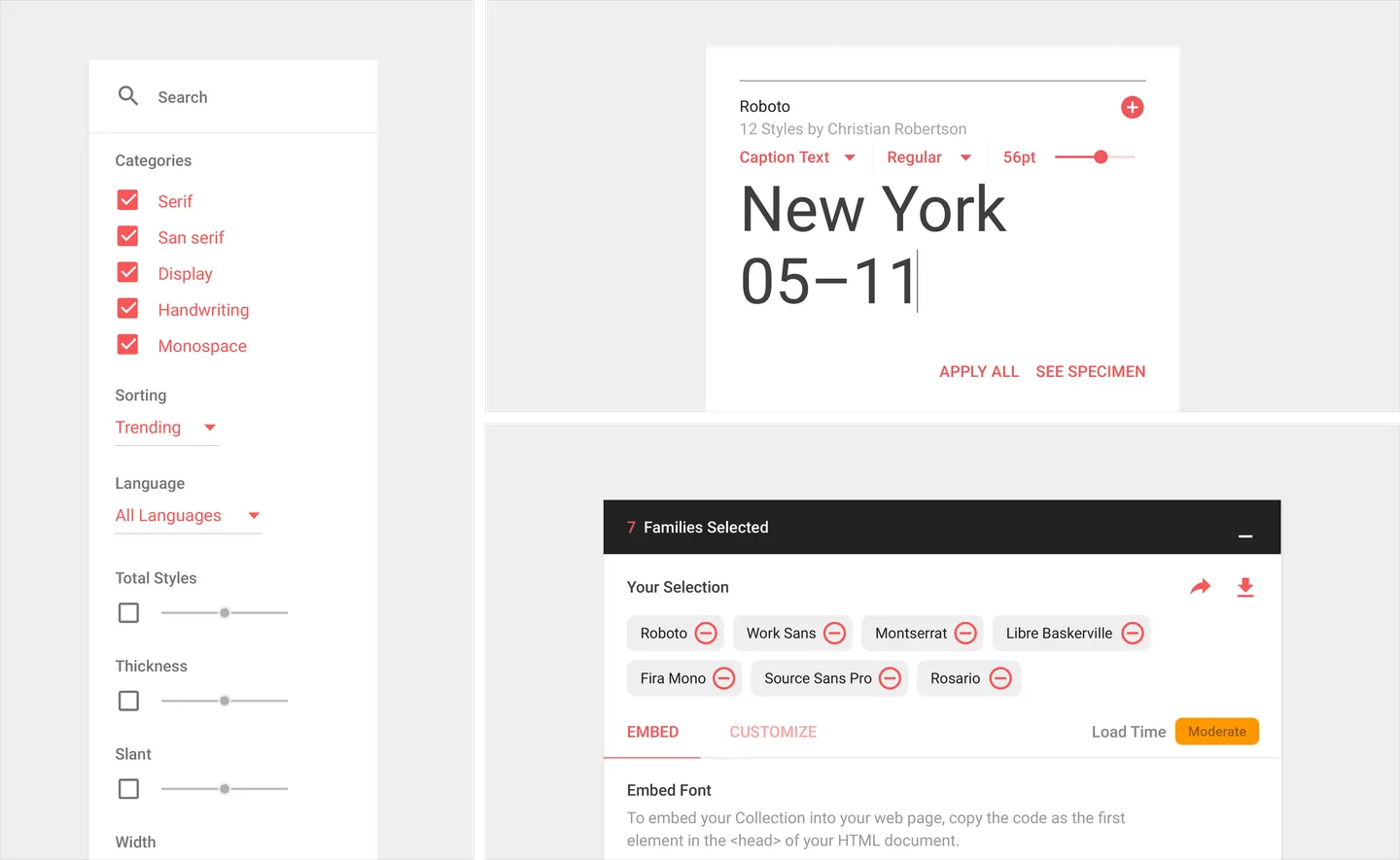 Google Fonts Redesign